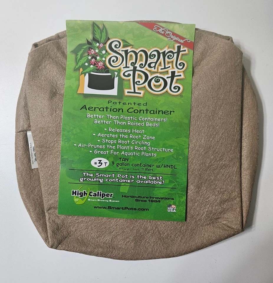 Lot Of 3 Original 3 gallon Smart Pot, Grow Bag, The Auto Pot Growing System TAN - Image 2 of 3