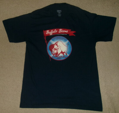 EBBETS FIELD Authentic BUFFALO BISONS Throwback 1961 Jr. WORLD SERIES SHIRT M