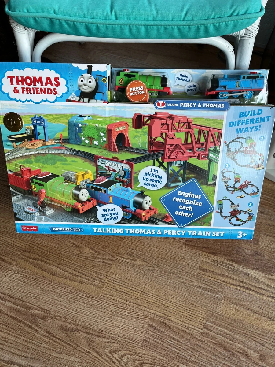 New Fisher Price Thomas PercyTalking Train Set eBay