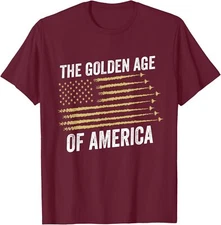 The Golden Age of America US Flag Design Unisex T-Shirt