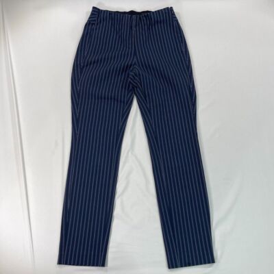 Rag & Bone Simone Pants Womens 4 Navy Blue White Striped Slim Fit Ankle Cropped