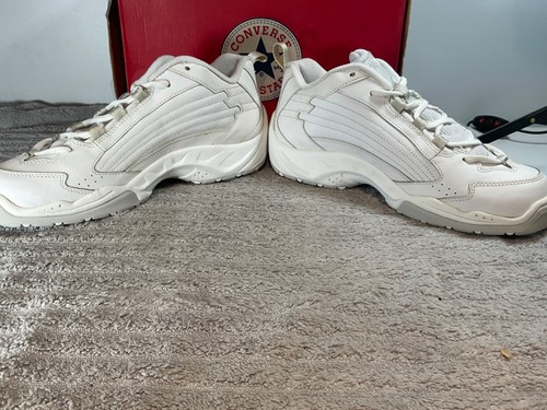 VINTAGE MENS WHITE/GREY CONVERSE CHUCK TAYLOR ALLSTAR CLASSIC TRAINER OX SIZE 10 - Picture 5 of 10