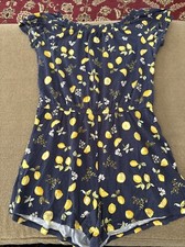 Old Navy Girls Blue  Lemons One Piece Jumper Size XL 14-16 AH 