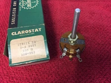 Vintage CLAROSTAT Series 58   50K Ohm  Potentiometer NOS
