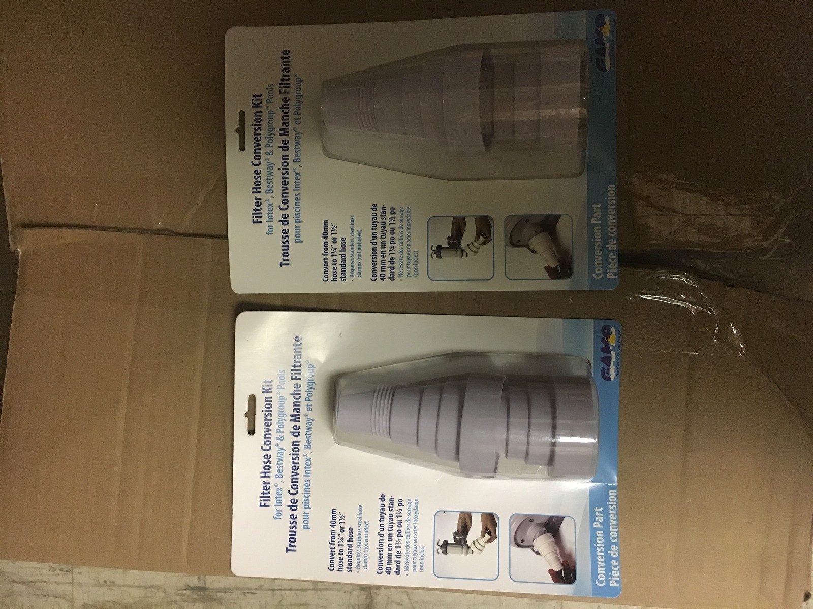 lot of 2 Game filter hose conversion kit for Intex bestway & polygroup