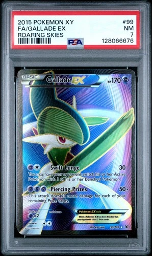 2015 POKEMON XY ROARING SKIES #99 FULL ART/GALLADE EX PSA 7