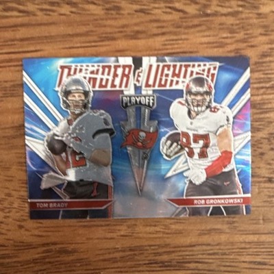2021 Panini Playoff Thunder & Lightning #TL-4 Tom Brady Rob Gronkowski