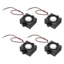 3W 4 Mini Speaker, 4PCS Full-Range Portable Micro Loudspeaker, Black Silver