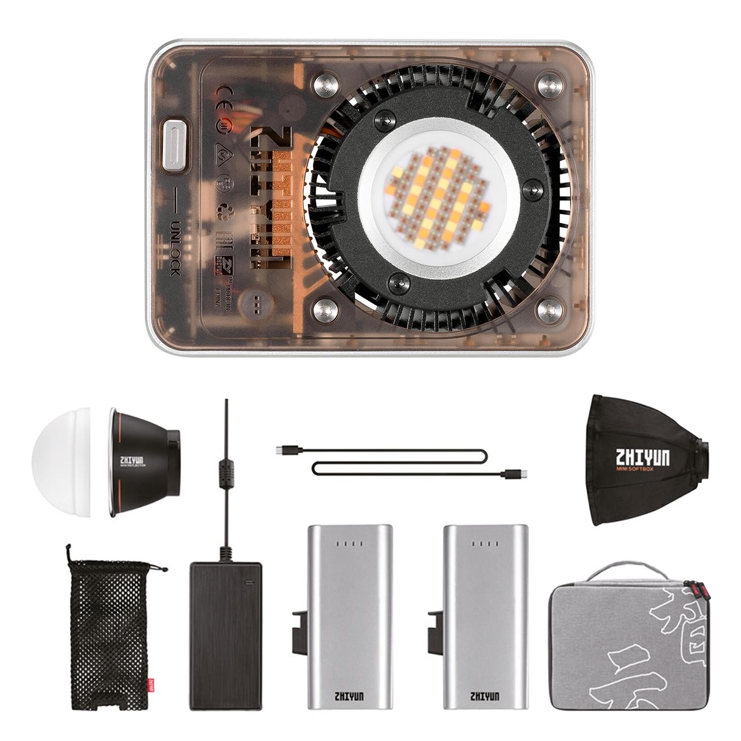 Zhiyun MOLUS X60RGB RGB LED Monolight (Pro Kit) - Silver