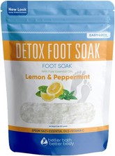 Detox Foot Soak 2 LBs Epsom Salt with Lemon  2 Pound Pack of 1 
