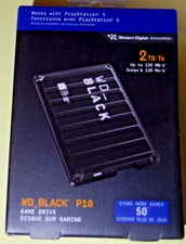 Western Digital WD_Black 2TB P10 External Game Drive PS5 # WDBA2W0020BBK-WEW1