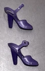 Vintage Barbie Doll Lavender PURPLE Squishy ANKLE Strap SHOES Marie OSMOND 1970s