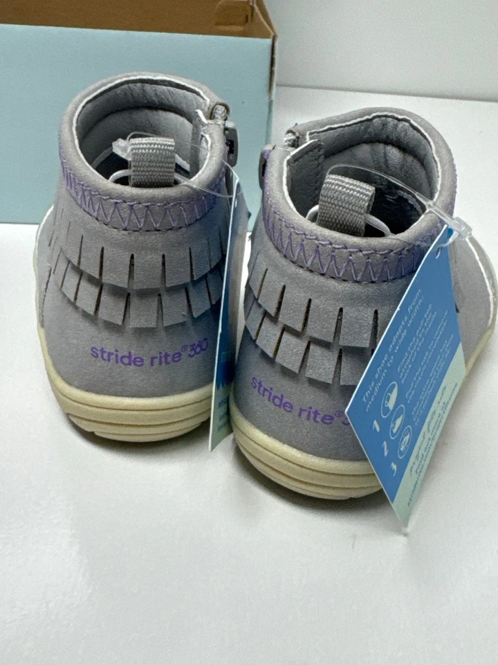 Botín Stride Rite Bianca Infantil Niñas (3-6) | TG002502 Gris Foto 2 de 4