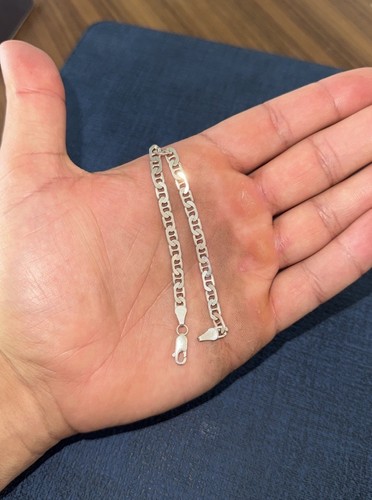 Vintage .925 Sterling Silber Italien Anker Mariner Kette Gliederarmband - Bild 2 von 3