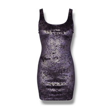 Forever 21 Purple Crushed Velvet Bodycon Mini Dress – Size Small