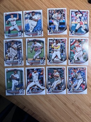 2025 Bowman - Atlanta Braves Team Lot - 12 Cards Ronald Acuna 5 Prospects