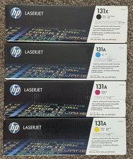 GENUINE SET 4 HP 131A TONERS CF210A CF211A CF212A CF213A 200 M251 MFP 276 SEALED