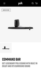 Polk Audio Command Sound Bar with Hands-Free Amazon Alexa Voice Control Built-in
