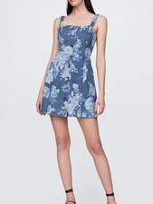 GAP Denim Floral Button Down Mini Dress Size Large New With Tag