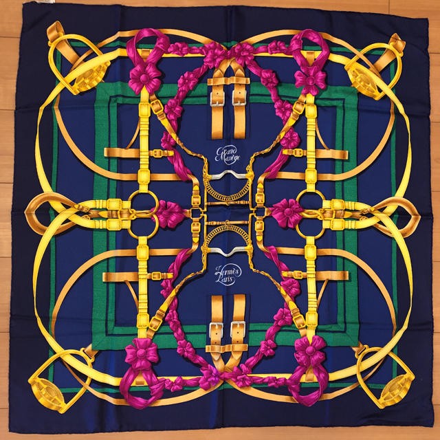 HERMES oversized silk scarf in vibrant luxury prints