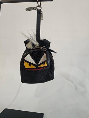fendi mini monster plush backpack Fendi Monster Backpack Mini Black Fur/Leather/Nylon