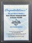 COOPER FLAGG 2025-26 BOWMAN CHROME ROOKIE AUTO BLUE X-FRACTOR REFRACTOR RC /150