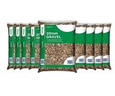 20mm Natural Garden Gravel - 10 Bags (250kg) | Decorative Stone Driveway Path