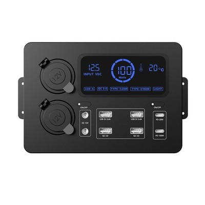 Robuste 12V Power Box 100W mit USB C Ports für alle Ihre Ladebedürfnisse