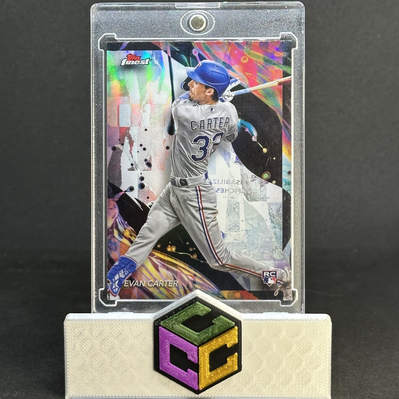 2024 Topps Finest Evan Carter #107 Uncommon Refractor