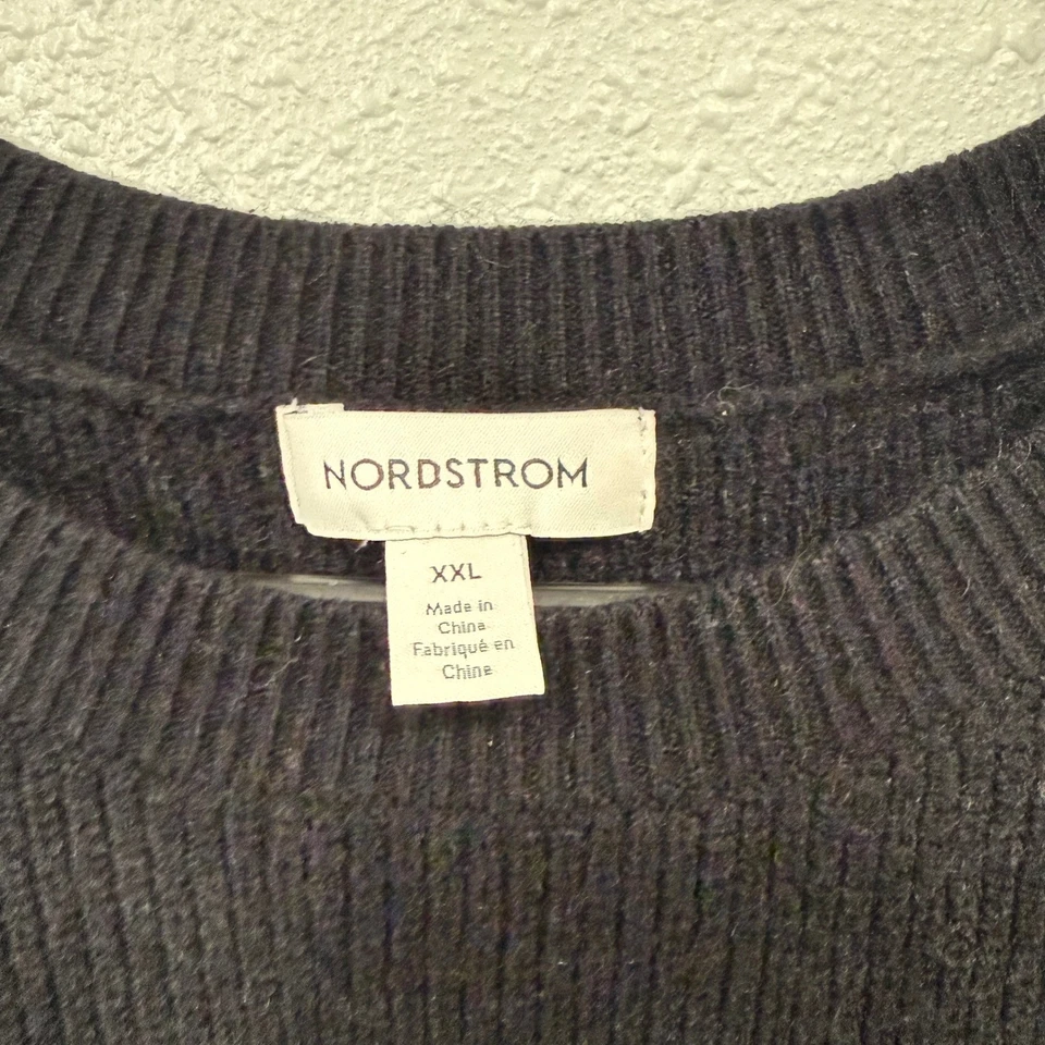 Suéter pulôver feminino NORDSTROM preto listra lantejoulas malha XXL - Imagem 3 de 4