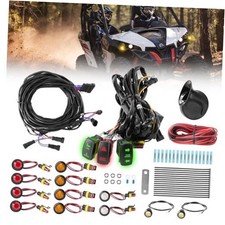 Pre-wired UTV ATV Turn Signal Kit with Horn, Universal Street Legal Kit with 3