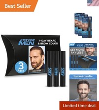 Dye-Free 1-Day Beard & Brow Color - Medium Brown, Fills Gaps, 30 Applications