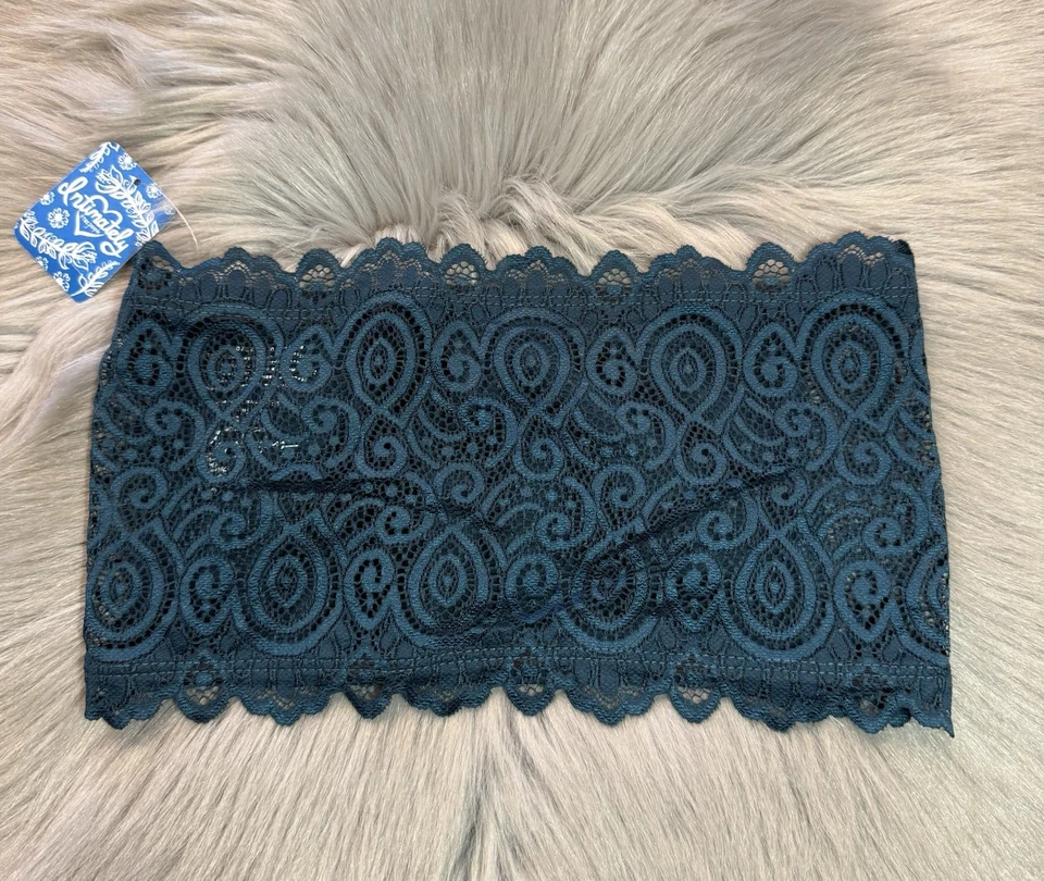 Nuevo con etiquetas Free People Bandeau de encaje sin costuras Jade Profundo XS/S ¡Nuevo! Foto 3 de 4