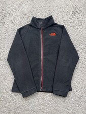 The North Face Jacket Boy Small Black Fleece Full Zip Mock Neck Lightweight