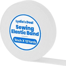 Lydia'S Deal Elastic Bands for Sewing Wide 1 Inch X 12 Yards,High Elasticity Kni