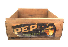 Nash-De Camp PEP Brand Grape Wooden Fruit Crate Visalia California 1950