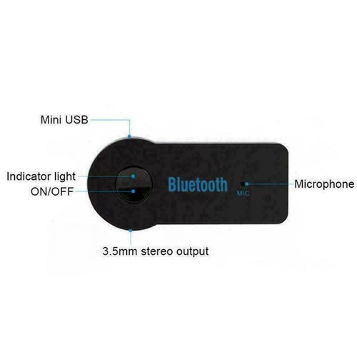 Bezprzewodowy Bluetooth 3,5 mm AUX Audio Stereo Muzyka Samochód L❁UK Odbiorniki Adapter B7H3 - Zdjęcie 7 z 11