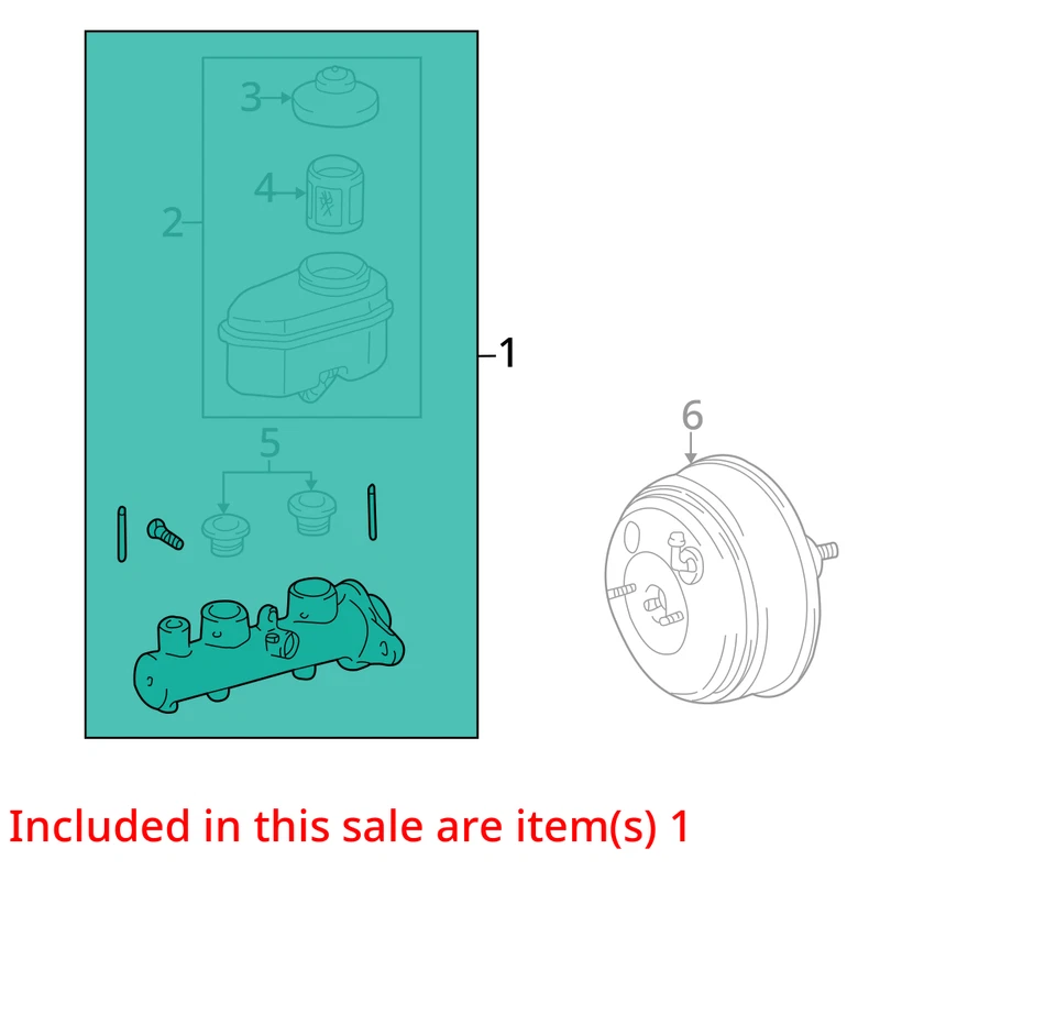Cilindro maestro de freno con control de tracción compatible con 97-99 LEXUS ES300 30095398 Foto 3 de 4