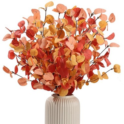 Set mit 5 künstlichen Herbst-Eukalyptusblättern, 60 cm gefälschter Eukalyptus P...