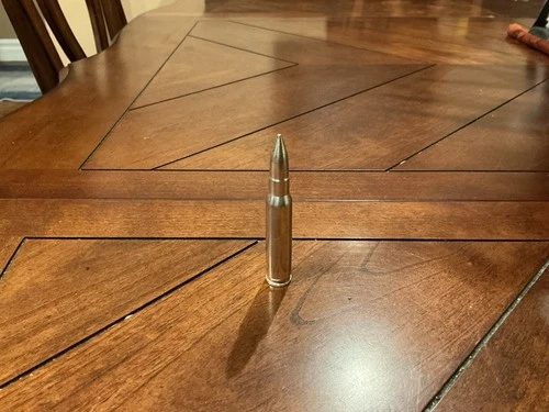 2 Troy oz  .308 CALIBER Solid SILVER BULLET 999