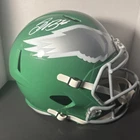 Saquon Barkley P/Eagles F/S Replica Autographed Helmet Beckett witness.
