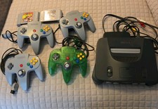 Nintendo 64 Game Console With Four Controllers and 2 games image