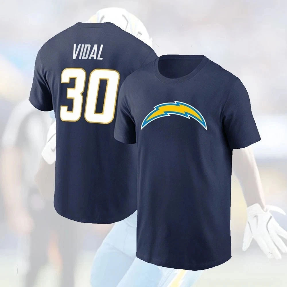 Kimani Vidal #30 Los Angeles Chargers Name & Number