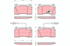 GDB1363 TRW Brake Pad Set, Disc Brake for Alfa Romeo