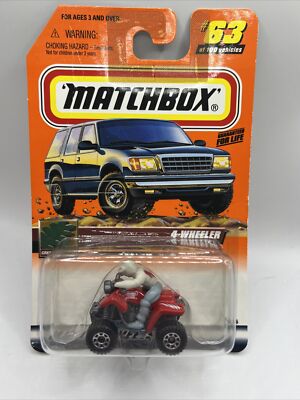 Matchbox #63 4-Wheeler Red Great Outdoors Series 2000 New On Card (115)