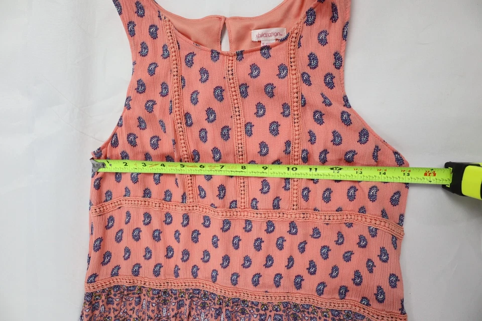 Vestido Xhilaration Niñas Jóvenes XL (14/16) Paisley Ciervo Estampado Calavera Sin Mangas Foto 4 de 4