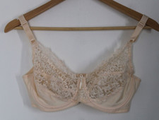 Vtg 90s Wacoal 34D Peach Lace Unlined Underwire Bra 85109
