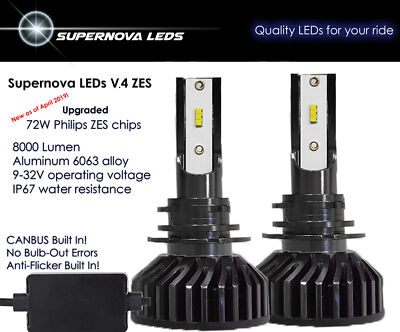 Supernova V.4 LED Headlight High + Low Beams - Highest Quality LEDs 9005 PAIR 1