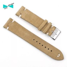 Cinturino scamosciato beige 22mm in pelle scamosciata orologio da uomo vintage