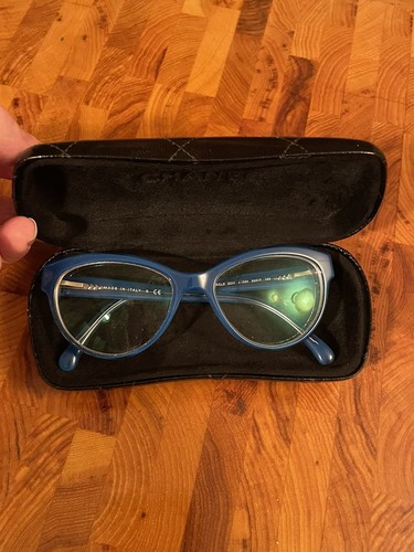 CHANEL Eyeglass Frames Women. Blue. For Frames Only! Lenses Are Prescription. - Picture 2 of 11
